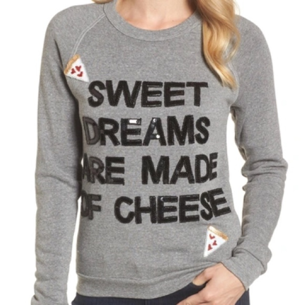 Bow and Drape “Sweet Dreams are made of Cheese” women’s Sweatshirt US Medium